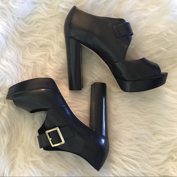MICHAEL Michael Kors Shoes - NEW Michael Kors OpenToe Platfrm Leather Shoes 7.5